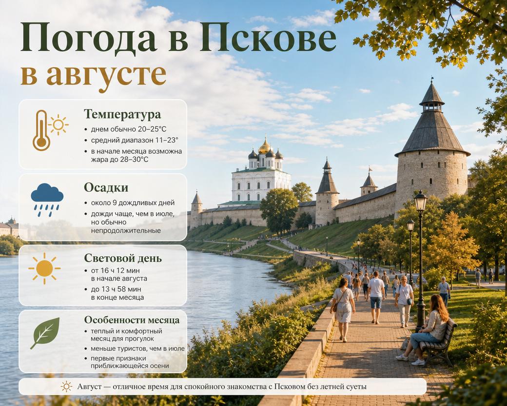 Псков в августе